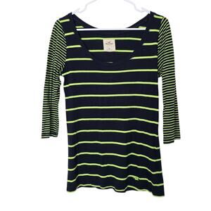 Y2K Hollister Striped Top M Bella Swan Twilight Aesthetic 2000s Grunge Emo
